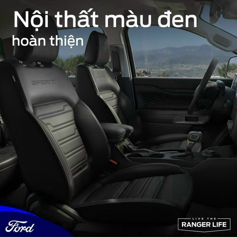 Nội thất của xe Ford Ranger Sport